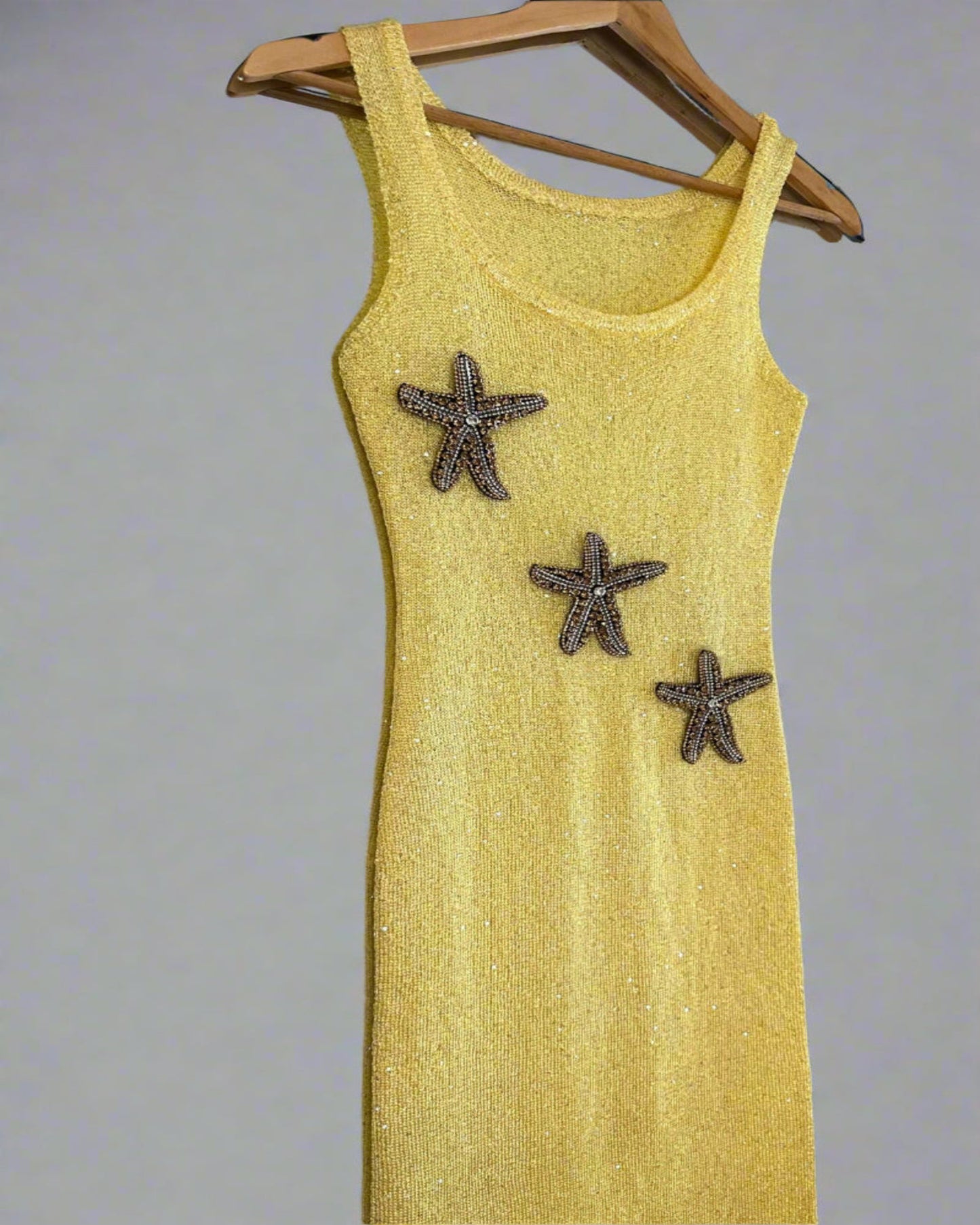 Ariel Maxi Yellow Starfish Dress